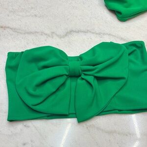 NWTO Green Bow Bandeau Top